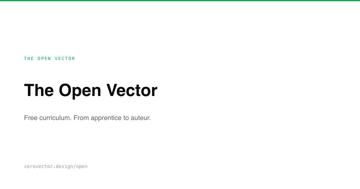 The Open Vector — Learn to build with AI